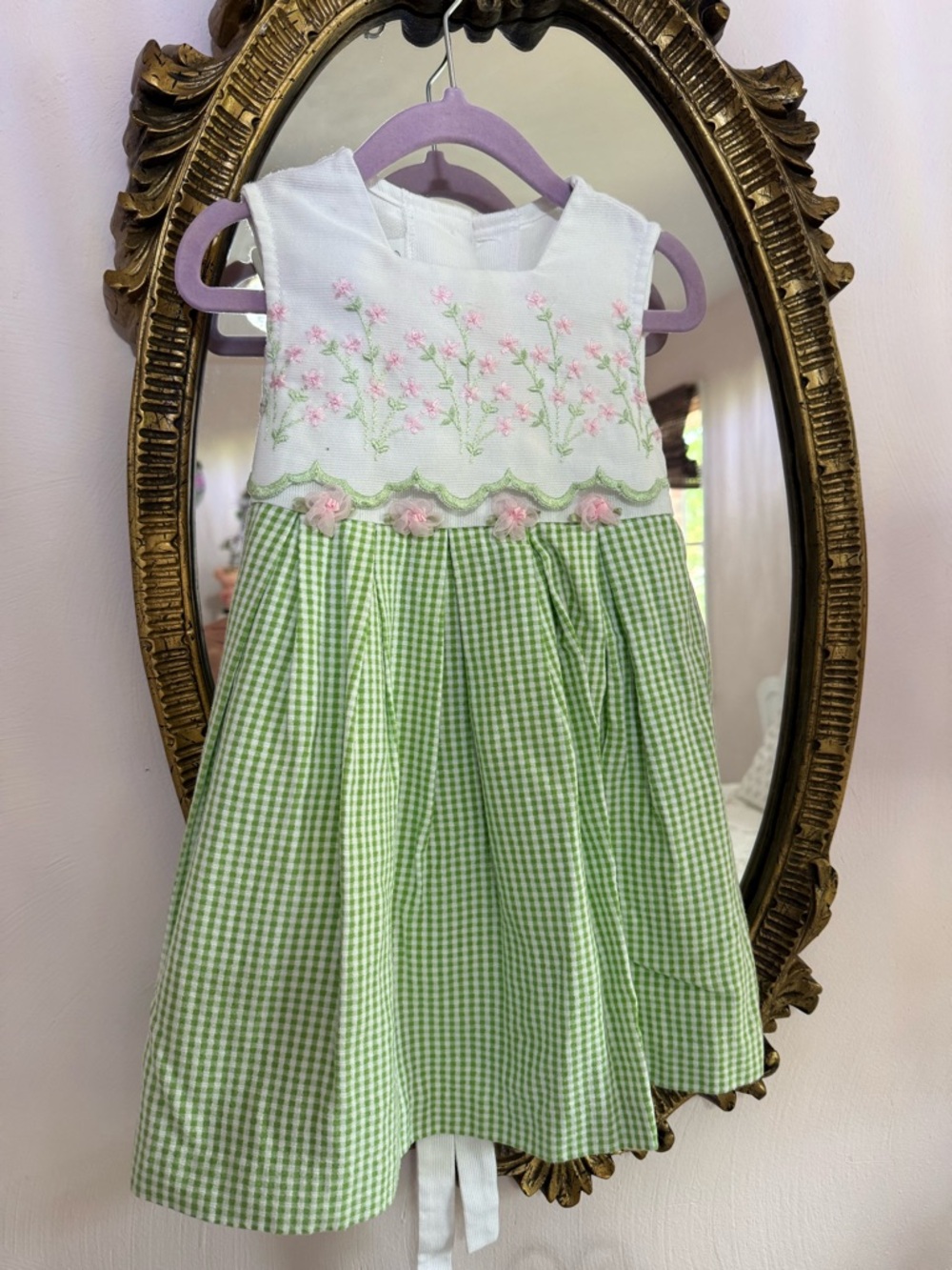 Pink and green Bonnie Jean dress, 4T